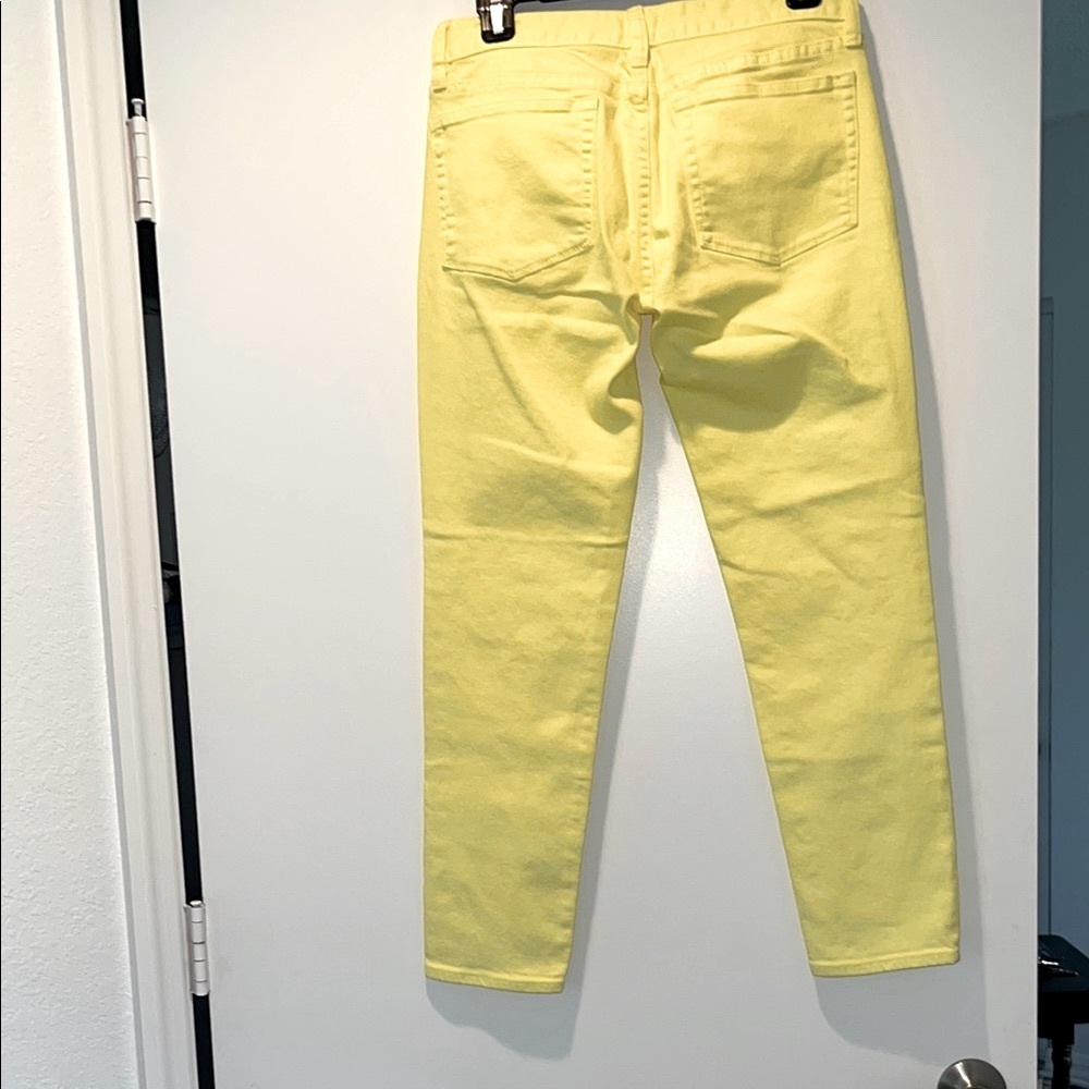 NWOTs J. Crew Yellow Toothpick Jeans Vibrant and Eye-Catching Size 27 - Picture 7 of 9
